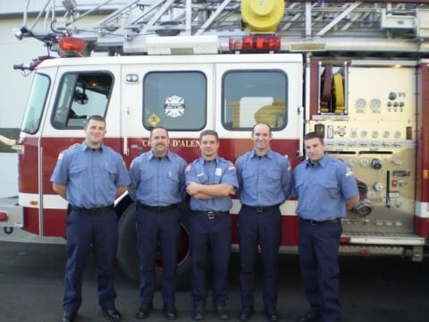 Probies from Northern Lakes Fire District and Coeur d Alene Fire Department attend a November 2007 Fire Academy.